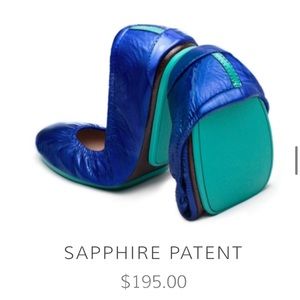 Tieks Sapphire Patent Leather Flats New! Size 11